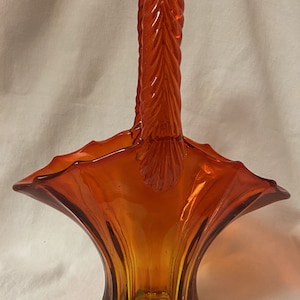 Fancy Basket #310 6&quot; Amberina Tiffin Glass Company
