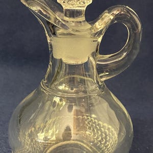 Teardrop Crystal Oil Bottle 3 oz Duncan Miller Glass Company
