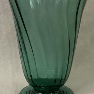 Swirl Ultramarine Footed Tumbler 4 5/8&quot; 9 oz Jeannette Glass Company