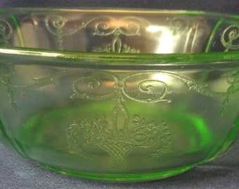 Lorain Green Salad Bowl 7.25" Indiana Glass Company
