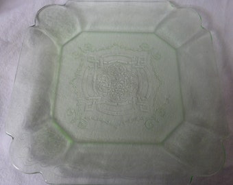 Lorain Green Salad Plate 7.75" Indiana Glass Company