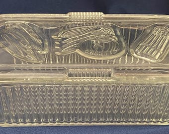 Vegetable Lid Crystal Refrigerator Dish 4" x 8.5"