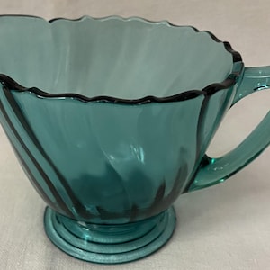 Swirl Ultramarine Creamer Jeannette Glass Company