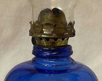 Handy Cobalt Miniature Oil Lamp