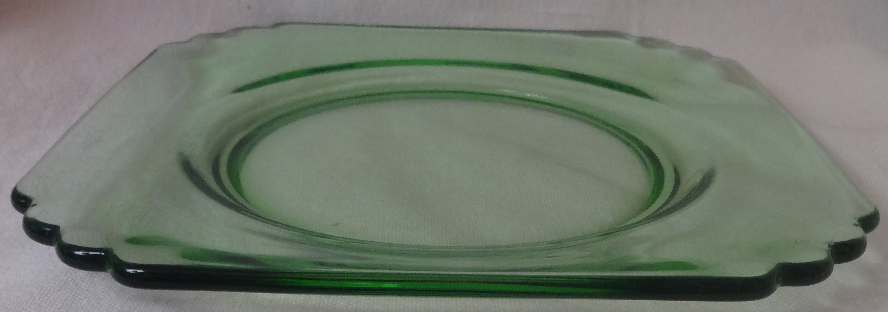 Mayfair Green Plate 7 Fostoria Glass Company Etsy