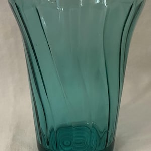Swirl Ultramarine Flat Tumbler 4.25&quot; 9 oz Jeannette Glass Company