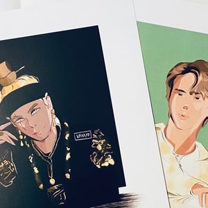 BTS muster satinado estampado
