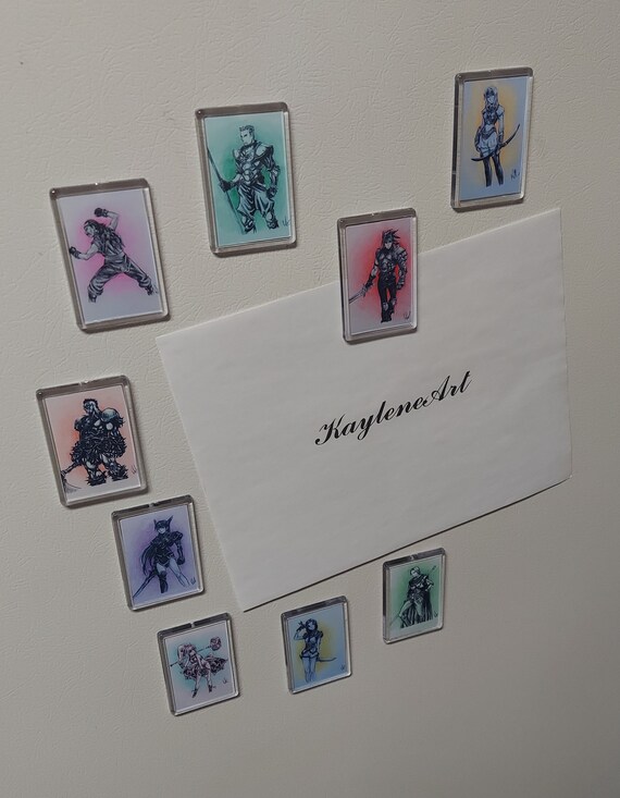 Legend Of Dragoon Character Magnets Set Of 9 Dart Shana Etsy