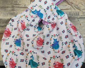 Bolsa de nudo japonés / Bolsa de nudo japonés reversible / Bolsa de nudo japonés grande / Bolsa de nudo japonés floral rosa / Hada