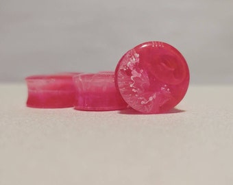 Pinke Double Flared Gauges / Pinke Harz Ohr Gauges / Pinke Ohr Plugs / 13/16" 11/16" 5/8" 9/16" 1/2" 20 mm 18 mm 16 mm 14 mm 12 mm