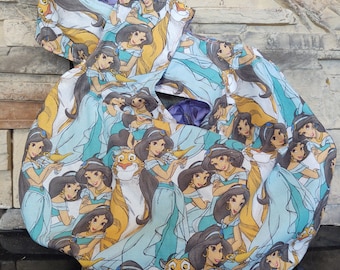 Bolsa de nudo japonés / Bolsa de nudo japonés reversible / Bolsa de nudo japonés grande / Bolsa de nudo japonés floral púrpura / Bolsa de nudo japonés princesa