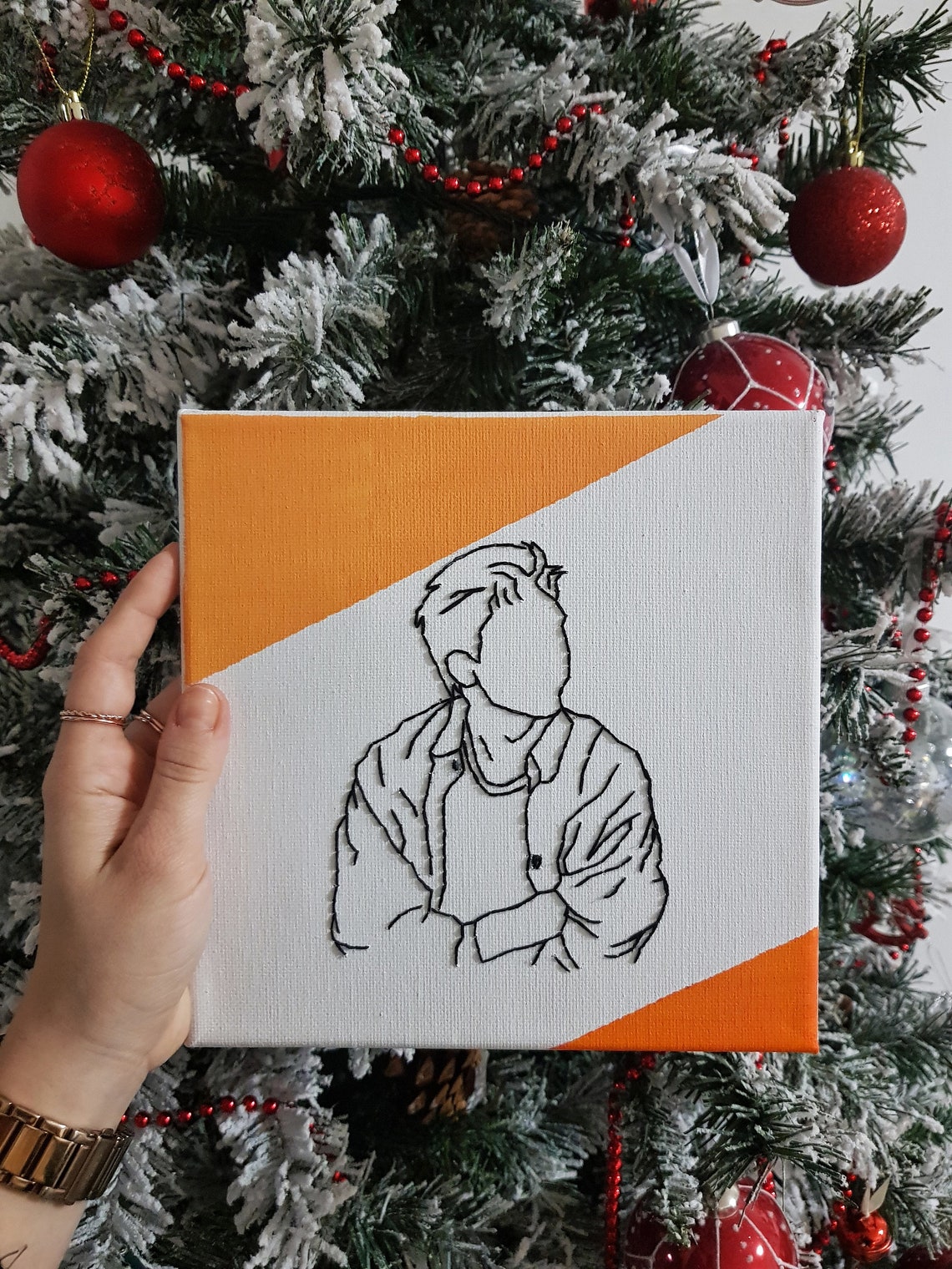 BTS RM embroidery on canvas Etsy