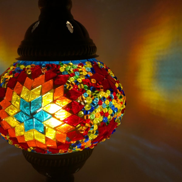 Mosaic Lamp, Handmade Lamp, Turkish Lamp, Mosaic Light, Handmade Mosaic, Handmade Gift, Table Lamps, Home Decor, Night Light