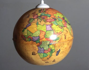 World Globe Pendant Light - Etsy