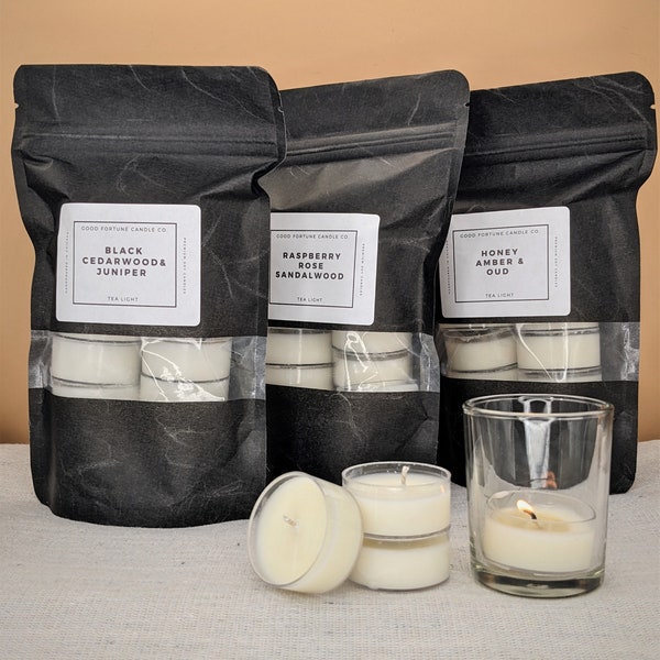 Tea Light Candle Gift Set 12 Pack! Premium Soy Wax Scented Candles | Our Most Popular Scents! | Handmade in Chicago  | Great Gift Idea