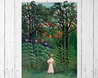Henri Rousseau Large A2 size Modern Canvas Wall Art Print Poster Unframed