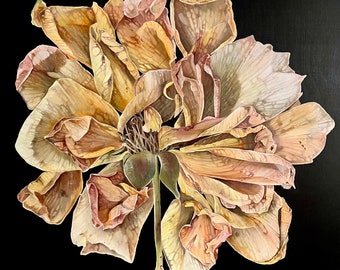 Rose rose painting, flowers oil painting, Macro botanical, Roses art, Original art, Ideas for gift, 27.55х31,49 inch by MDenGallery