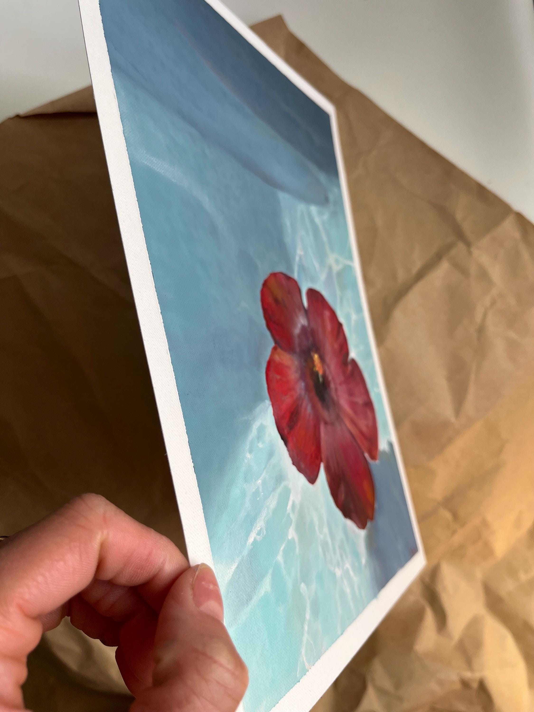 ハイビスカス、ミニチュア、日光、プール、水、花、リアル、オリジナル