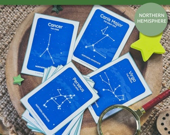 NORTHERN Hemisphere Constellation Cards| Star Study | Constellation Study | Constellation Classroom | Stargazing | Star printables