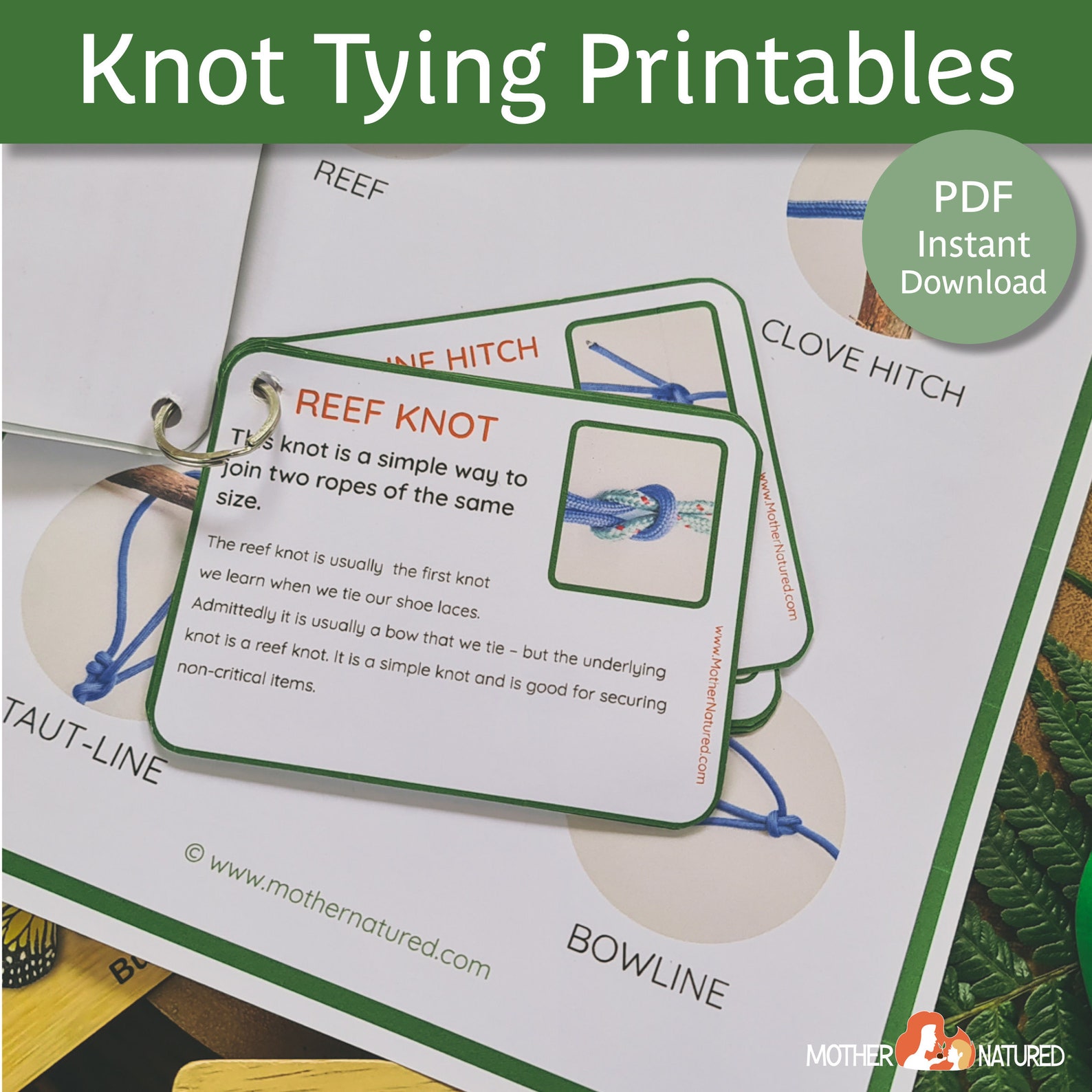 Knot Tying Guide Knot Poster Knot Booklet Knot Tying Activities How to ...