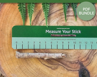 Measure Nature Rulers | Outdoor Play Printables | Nature Math | Nature Play Printables | Montesorri