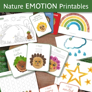 Nature Emotion Printables for Kids | Montessori Emotion Printables | Forest School Printables | Charlotte Mason Printables
