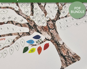 Arbre d'observation de la température | Arbre de température à 365 degrés imprimable | Activité de température | Arbre d'observation des températures en degrés Celsius et Fahrenheit