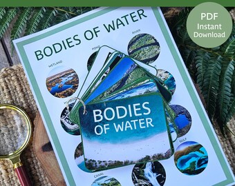 Werkblad Waterlichamen | Waterlichamen Activiteit | Waterlichamenproject | Afdrukbare waterlichamen | Waterlichamen Flash Cards