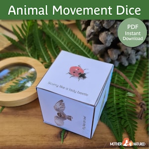 Animal Movement Dice | Animal Activity for Kids | Movement Activity for Kids | Active Activity for Kids | Preschool Movement Activity