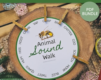 Animal Sound Walk Scavenger Hunt | Listening Printable | Mindfulness Early Childhood | Mindfulness kids | Montessori