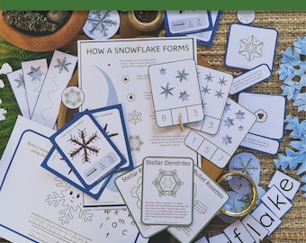 Snowflake Nature Study | Snowflake Activities | Snowflake printables | Snowflake Life Cycle | Snowflake Study | Snowflake downloads