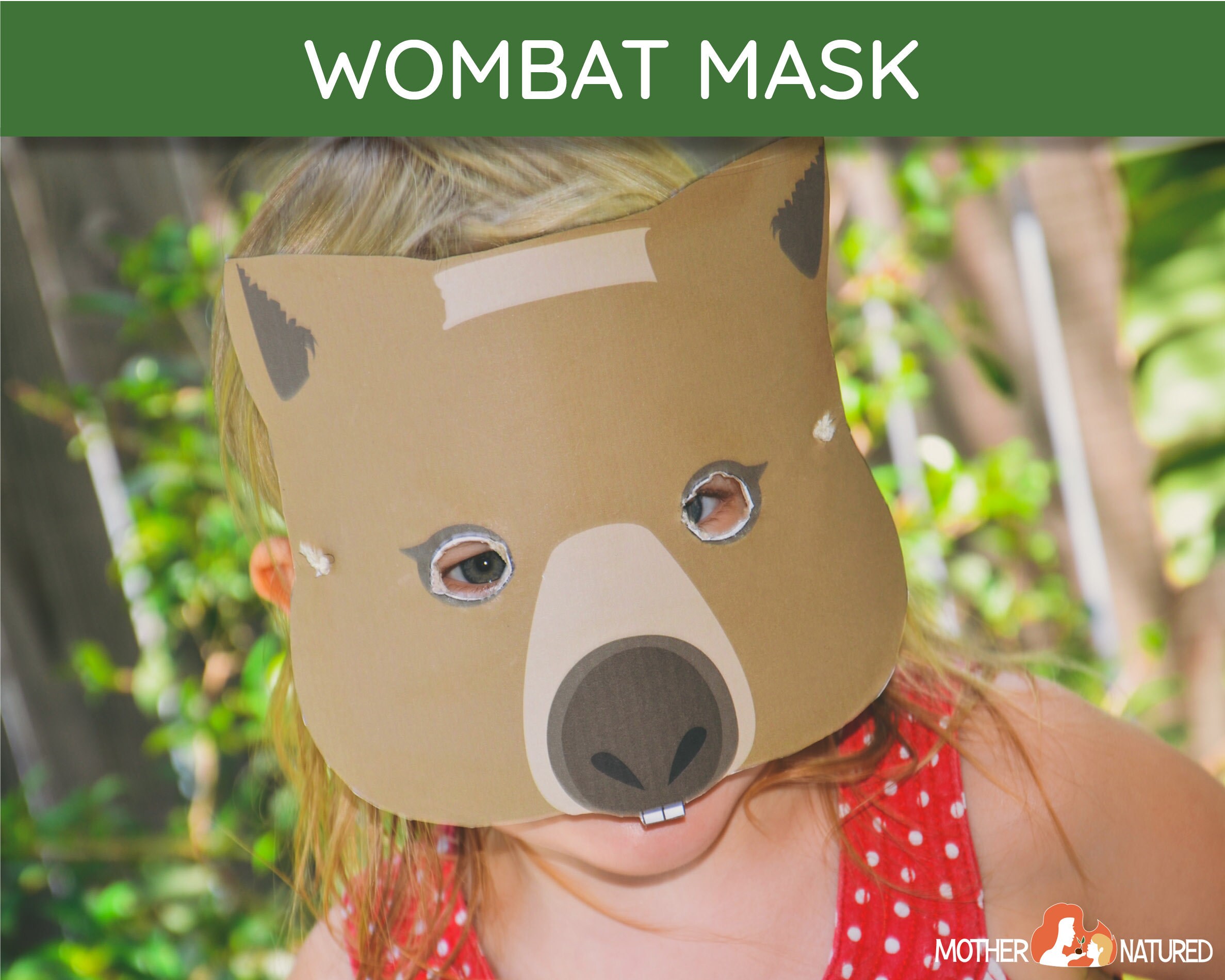 Printable Wombat Mat Wombat Mask for Kids Marsupial Mask - Etsy Australia