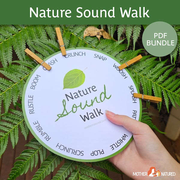 Nature Sound Walk Scavenger Hunt | Listening Printable | Mindfulness Early Childhood | Mindfulness kids | Montessori