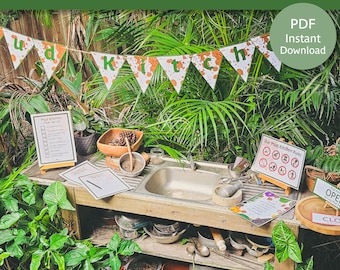 Mud Kitchen Decorations | Mud Kitchen Printables | Mud Kitchen Decor | Mud Kitchen Display | Mud Kitchen Activities | Mud Kitchens