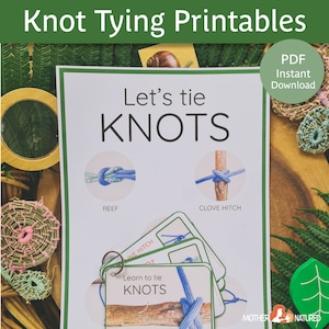  Knot Tying Kit - Outdoor Knots Pocket Guide, Webbing, and  Paracord for Practicing Knots : Office Products