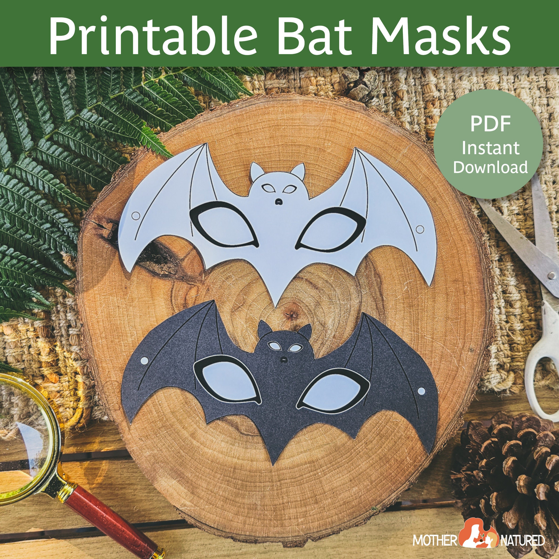 Bat Mask | Bat Mask for Kids | Flying-fox Mask | Printable Bat Mask ...