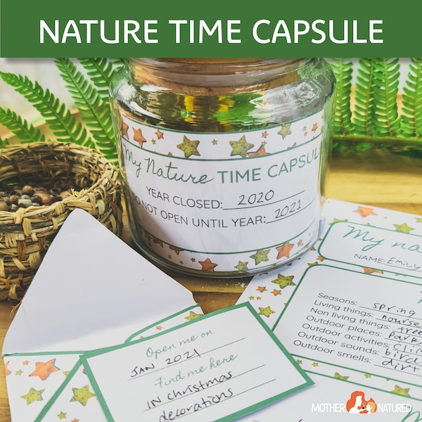 Nature Time Capsule | Time Capsule Activity for kids | Charlotte Mason | Montessori Time Capsule | New Year Time Capsule