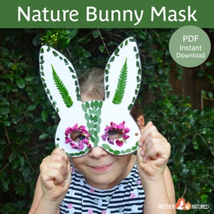 Bunny Mask | Rabbit Mask | Easter Mask | Nature Bunny Mask | Easter Bunny Mask | Bunny nature craft | Easter Bunny craft