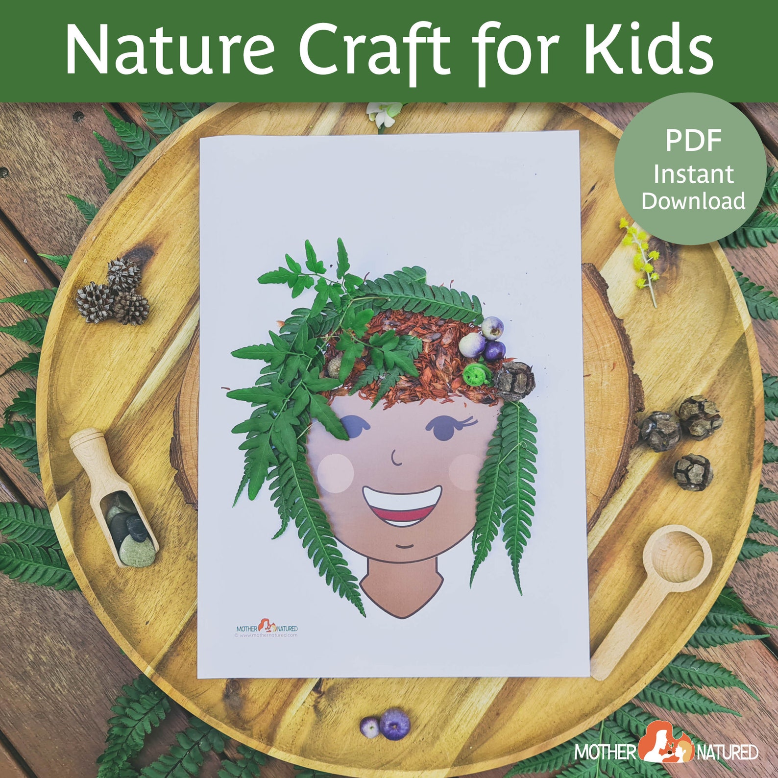 Nature Craft Activity for Kids | Nature Head Craft | Outdoor Craft for ...