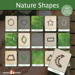 Natuurvormen losse onderdelen | Natuurvormen kleuterschool | Natuurvormen Activiteiten | Natuurvormen printables | Montessorivormen losse onderdelen