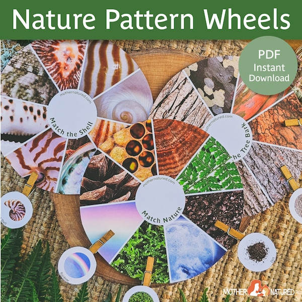 Nature Matching Activity Bundle | Nature Pattern Bundle | Nature Activity Bundle | Preschool Nature Activity  | Nature Table Printables