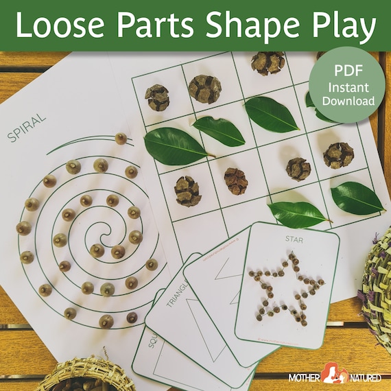 Loose Parts Play Shape Printables | EYLF | Loose Parts Materials Preschool | Loose Parts Play Shapes | Loose Parts Play Montessori |
