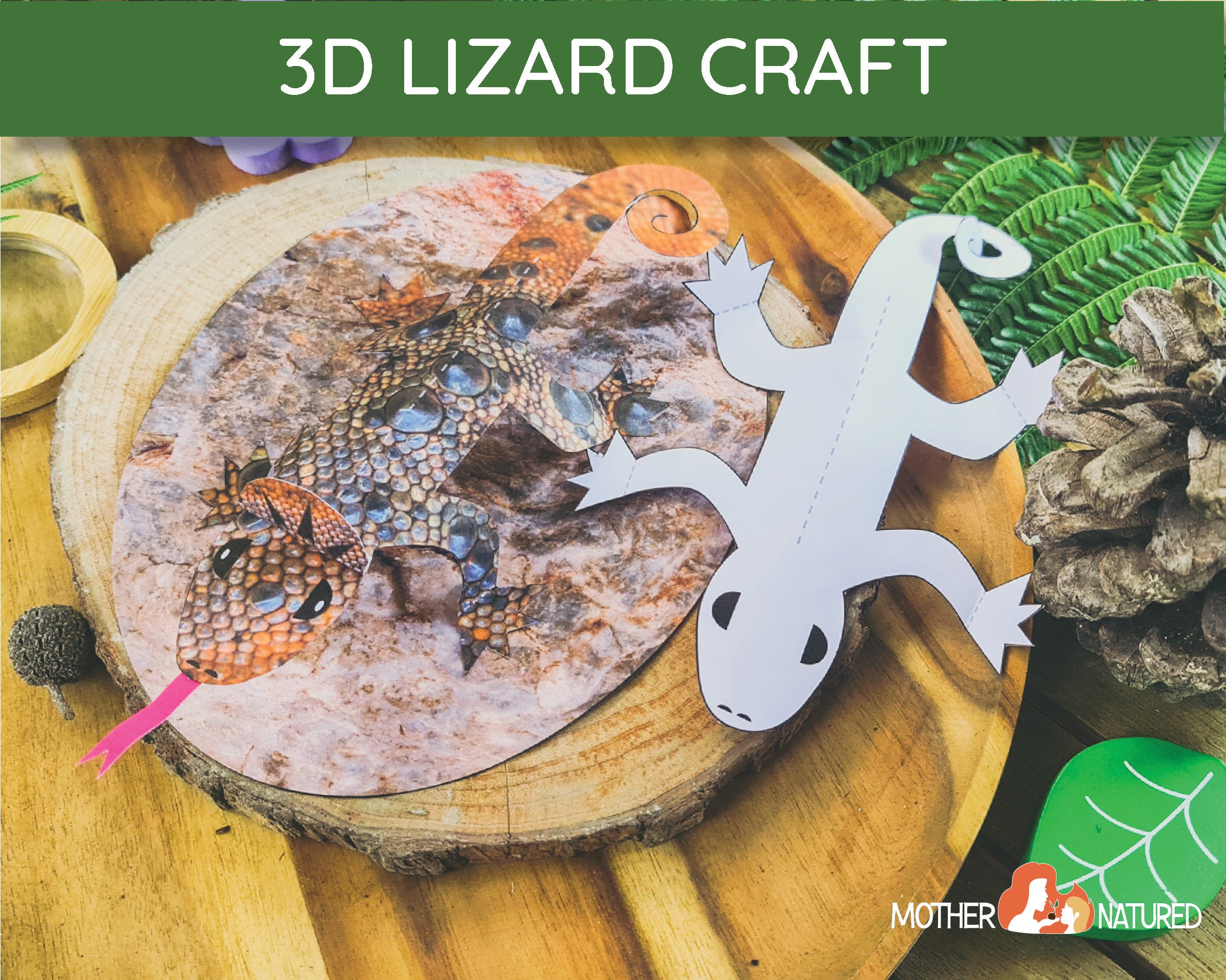 3D Lizard Craft Lizard Activity Lizard Craft for Kids Lizard