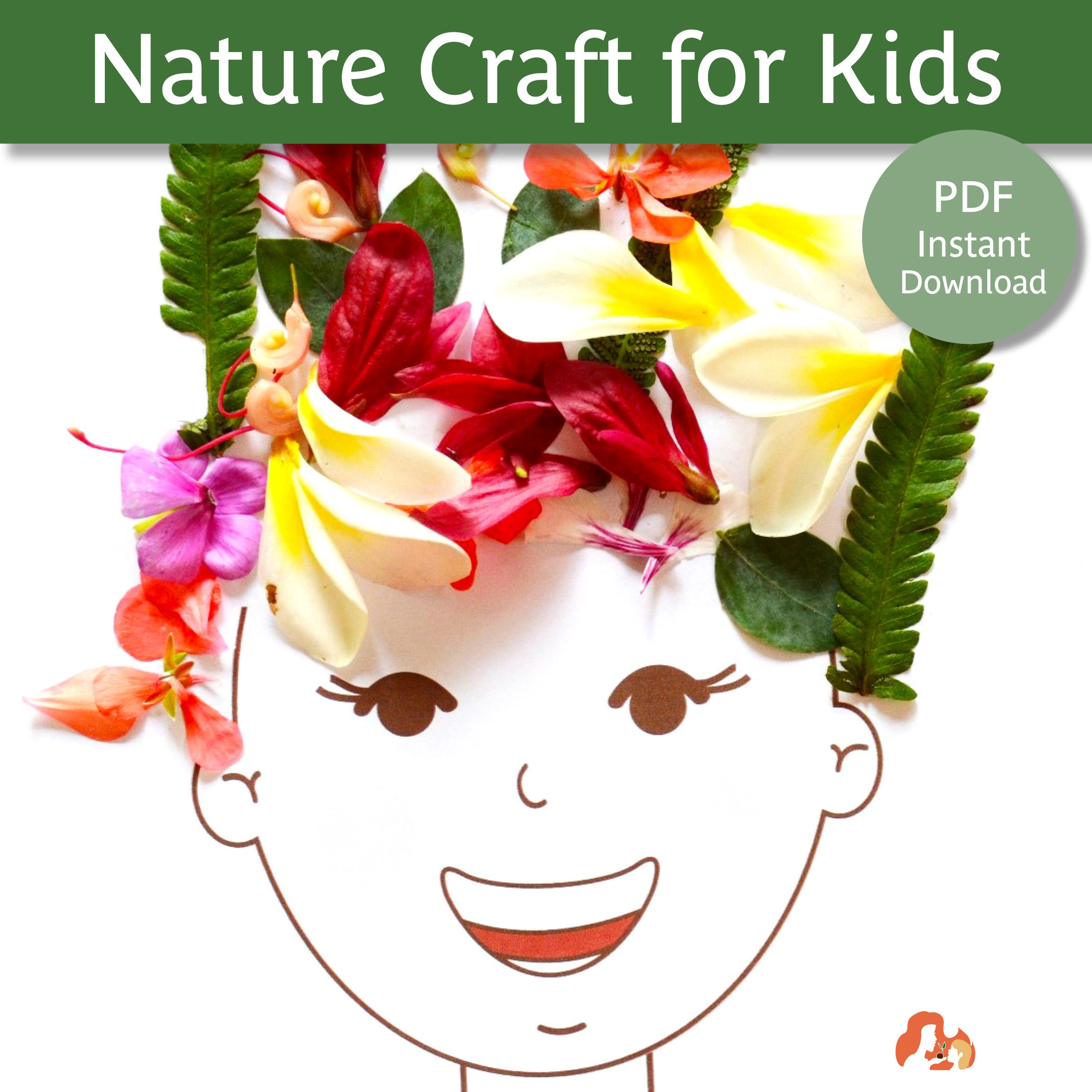 その他 Nature craft Nature Craft Activity for Kids | Nature Head Craft | Outdoor Craft