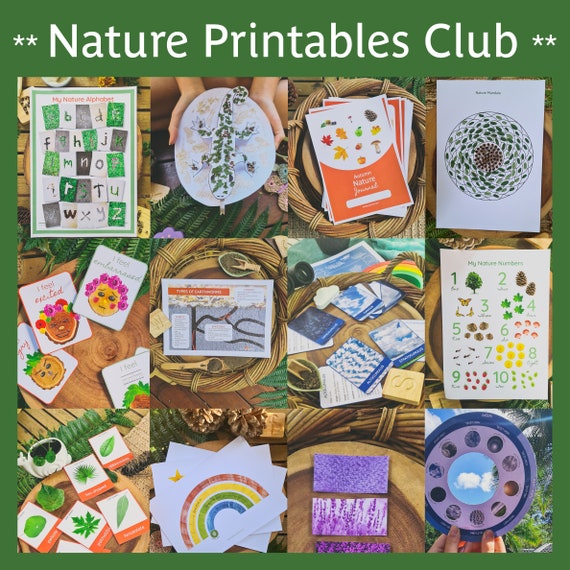 Nature Printables Library | ANNUAL MEMBERSHIP | Nature Play Activities | Forest School | Outdoor Play Activities | Nature-based Education