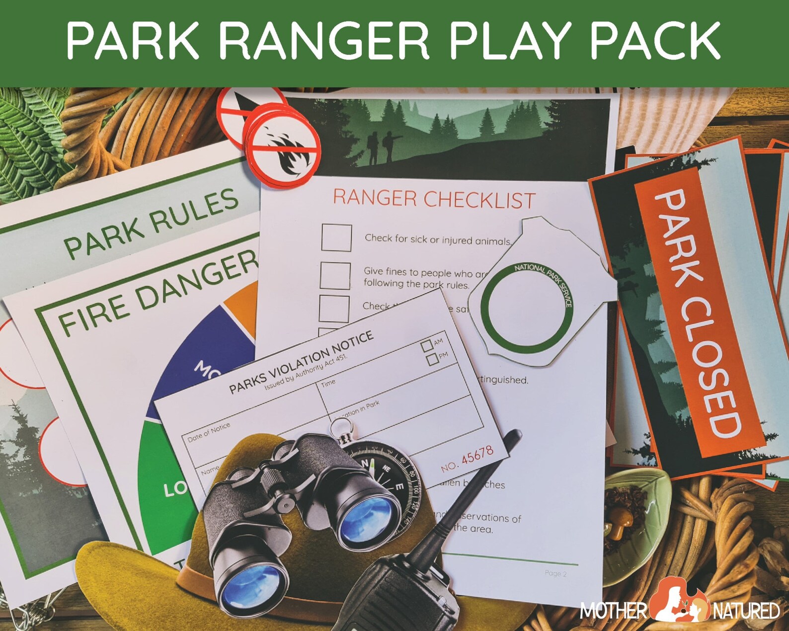 Dramatic Play Park Ranger Printables Park Ranger Play - Etsy Australia