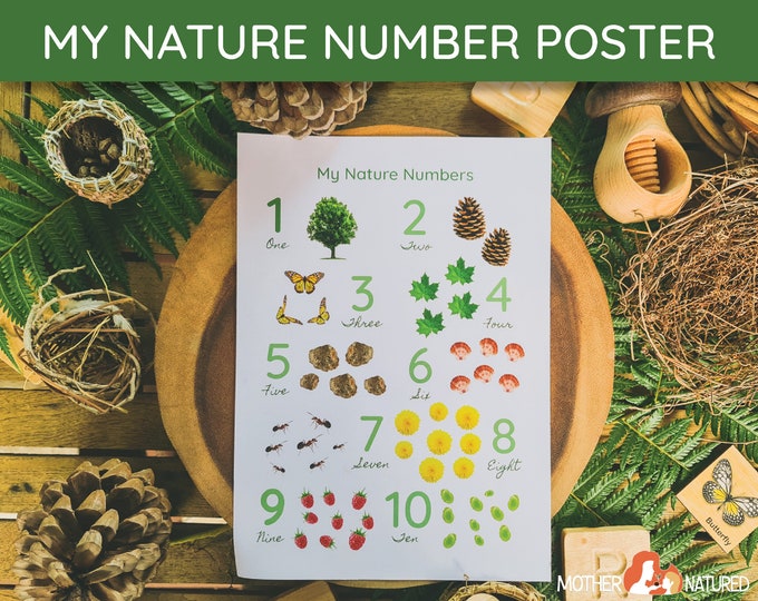 Nature Numbers 0-20, Alphabet Posters, Instant Download, Digital Prints ...