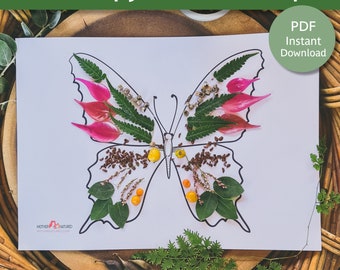 Butterfly Nature Craft | Butterfly Craft | Sustainable Craft for Kids | Butterfly Craft Activity | Butterfly Activity for Kids | Montessori
