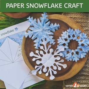 Winter Activity | Winter Worksheet | Winter Paper Snowflake | Winter Craft Snowflake | Winter Activities for kids | DIY Snowflake Printable