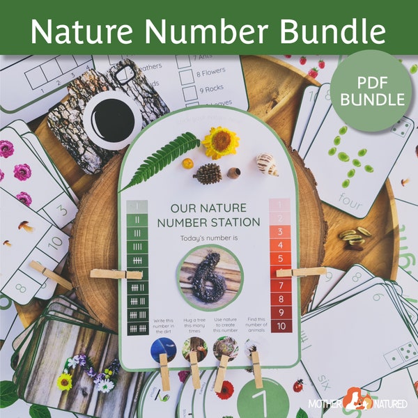 Outdoor Math Activities | Outdoor Math Preschool | outdoor numbers | Outdoor Math Activities | Outdoor Montessori | Forest School Math